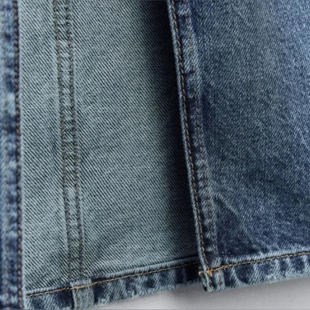 Zara TRF DENIM BOXER SKIRT. Blue. Size XS. New with Tags.